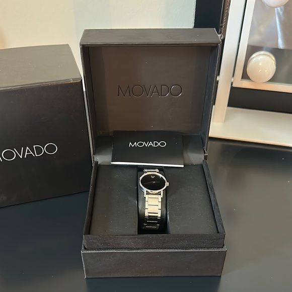 Movado Women’s Black Museum Watch with sapphire crystal
